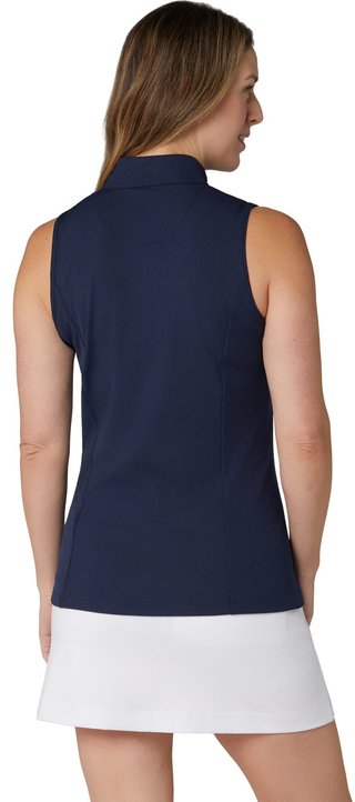 Callaway Rib Play Sleeveless women's polo, peacoat