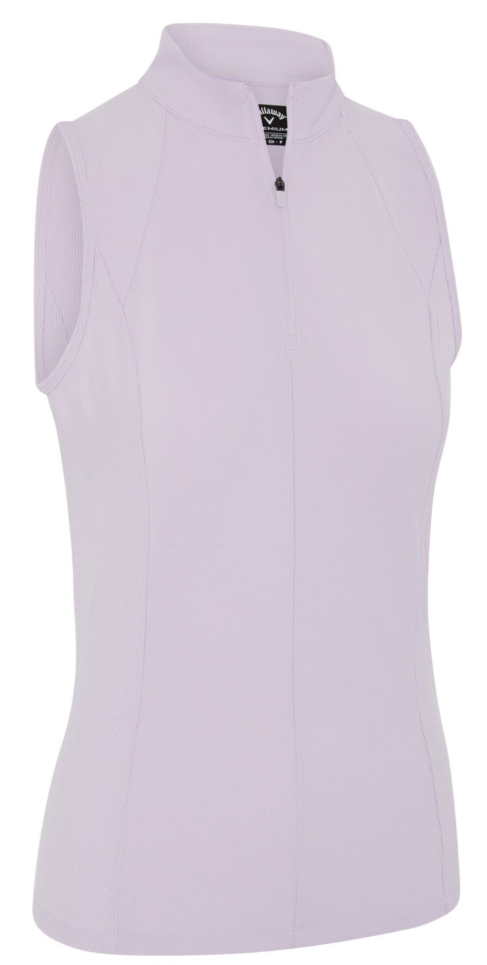 Callaway Rib Play Sleeveless women's polo, pastel lilac