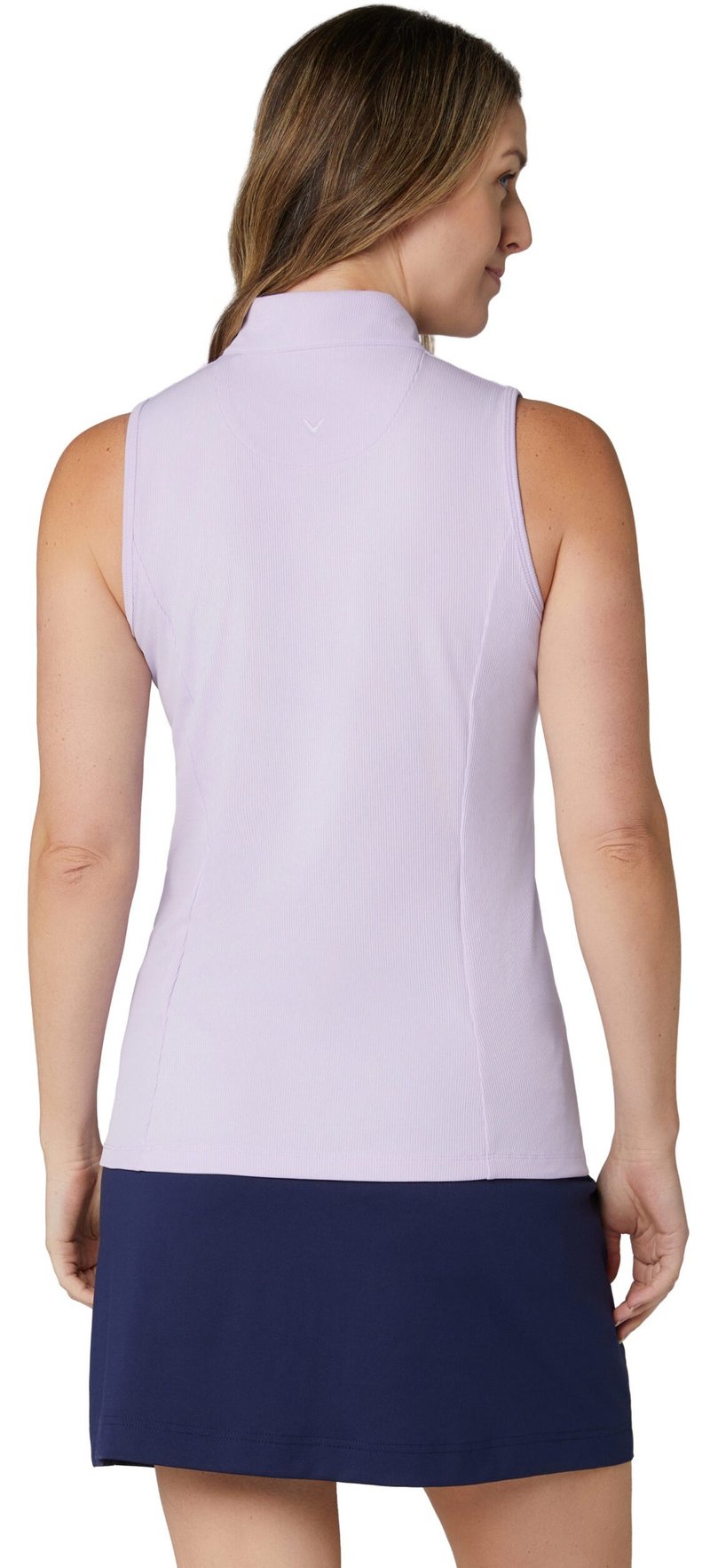 Callaway Rib Play Sleeveless women's polo, pastel lilac