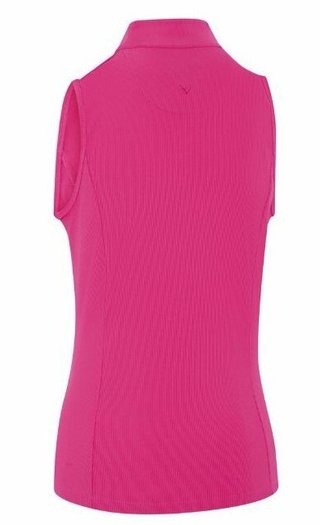Callaway Rib Play Sleeveless women's polo, fuchsia purple