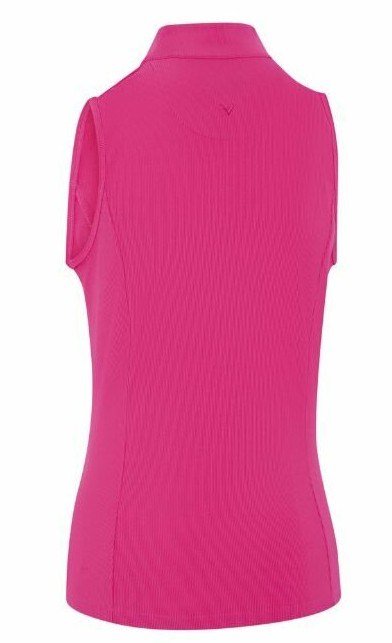 Callaway Rib Play Sleeveless women's polo, fuchsia purple