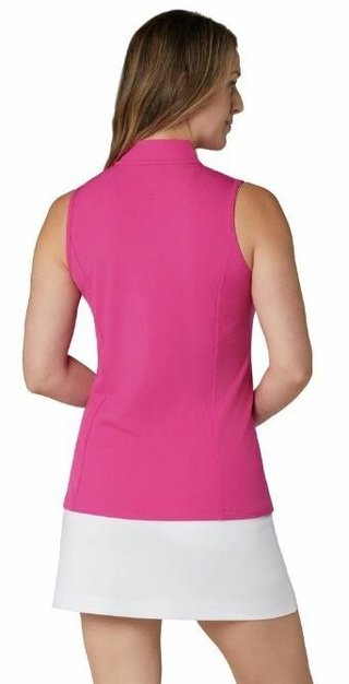 Callaway Rib Play Sleeveless women's polo, fuchsia purple