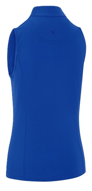 Callaway Rib Play Sleeveless women's polo, blue tattoo