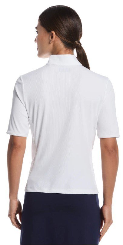 Callaway Rib Play women's polo, brilliant white
