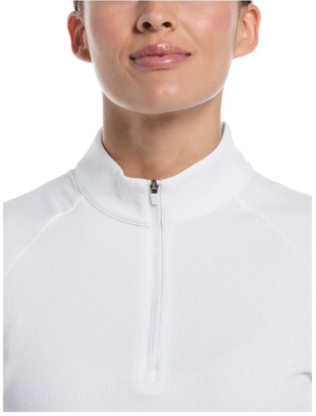 Callaway Rib Play women's polo, brilliant white
