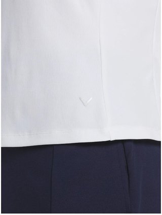 Callaway Rib Play women's polo, brilliant white