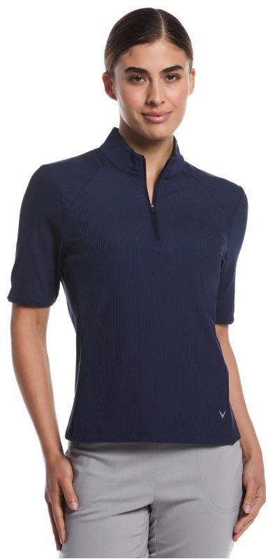 Callaway Rib Play women's polo, peacoat