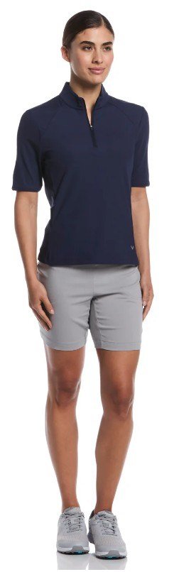 Callaway Rib Play women's polo, peacoat