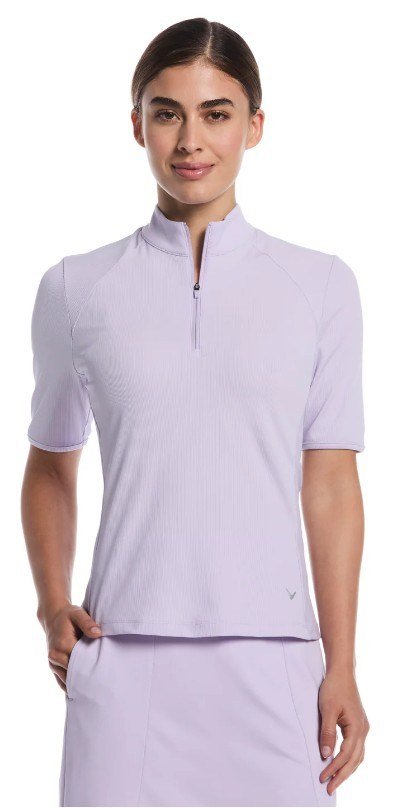 Callaway Rib Play women's polo, pastel lilac