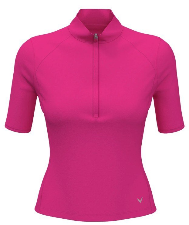 Callaway Rib Play women's polo, fuschia purple