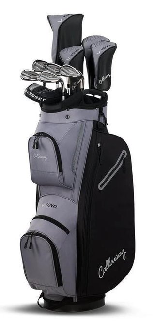 Callaway REVA 11PC Black ladies golf set 2026, graphite, LRH, Long +1" + cart bag