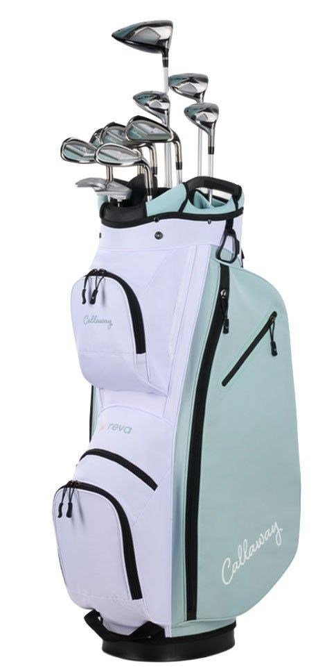 Callaway Reva 26 11PC ladies golf set, graphite, peach/surf + cart bag