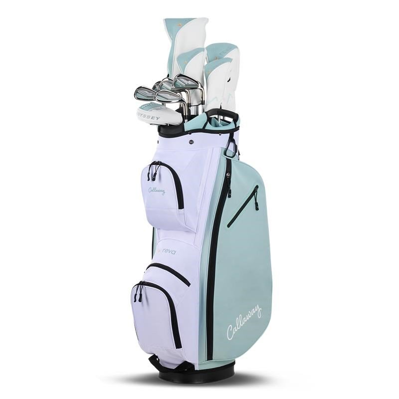 Callaway Reva 26 11PC ladies golf set, graphite, peach/surf + cart bag