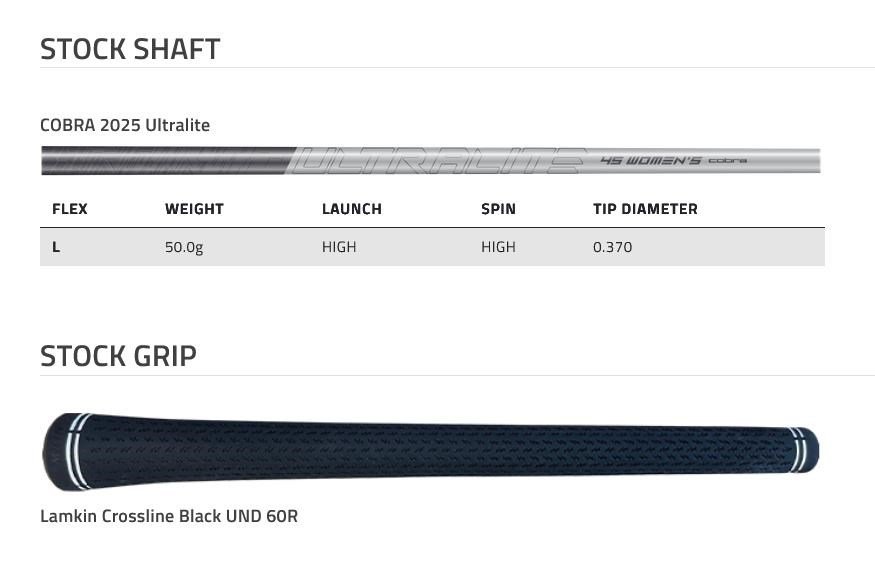 Cobra BAFFLER Black Blue ladies hybrid
