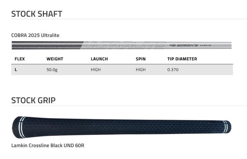 Cobra BAFFLER Black Blue ladies hybrid