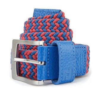 FootJoy Braided unisex belt, coastal blue/nantucket red