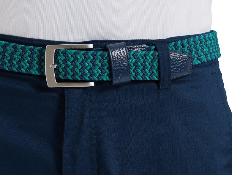 FootJoy Braided unisex belt, navy/field green