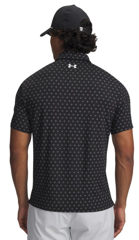 Under Armour Playoff 3.0 Printed men's polo, black/white