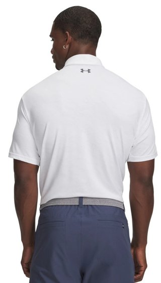Under Armour Playoff 3.0 Printed men's polo, white/distant grey