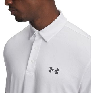 Under Armour Playoff 3.0 Printed men's polo, white/distant grey