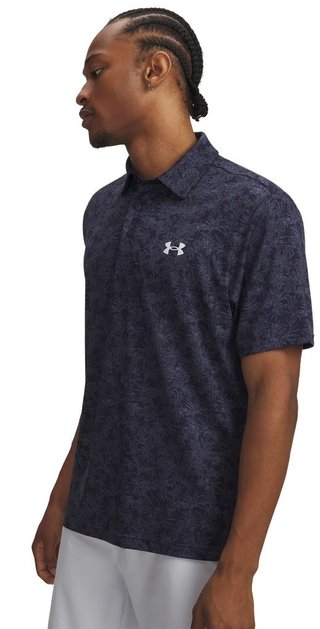 Under Armour Playoff 3.0 Printed men's polo, midnight navy/white