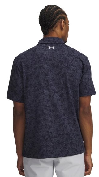 Under Armour Playoff 3.0 Printed men's polo, midnight navy/white