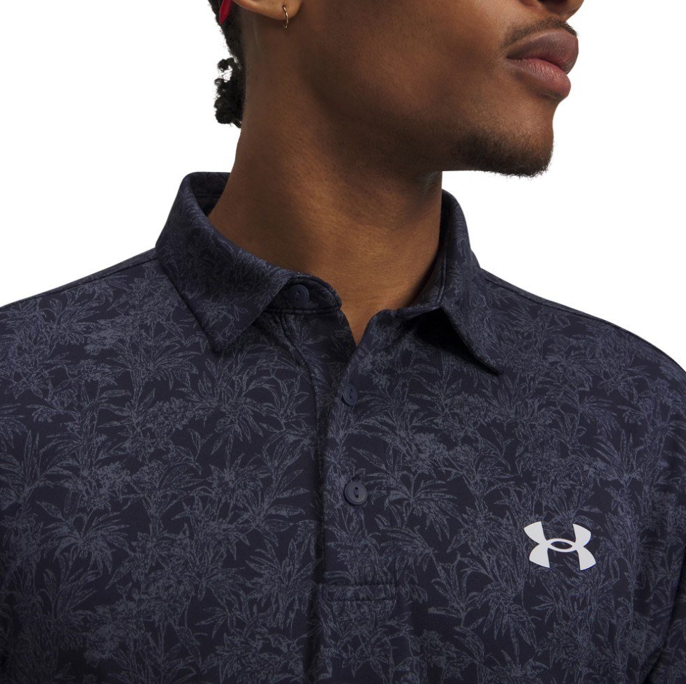 Under Armour Playoff 3.0 Printed men's polo, midnight navy/white
