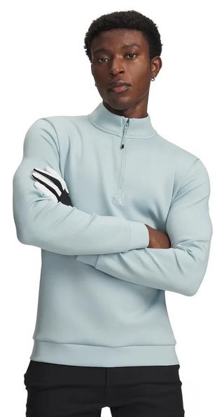 Under Armour UA Drive men's pullover, enamel blue/refresh mint