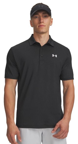 Under Armour Playoff Jacquard men's polo, black/anthracite