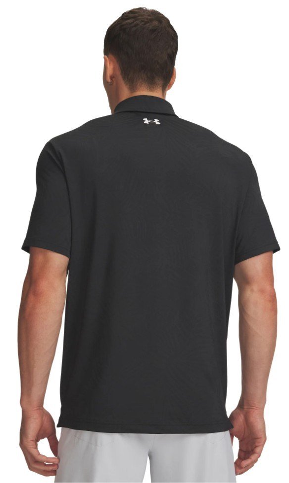 Under Armour Playoff Jacquard men's polo, black/anthracite