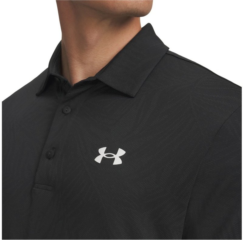 Under Armour Playoff Jacquard men's polo, black/anthracite