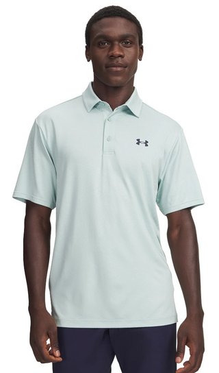 Under Armour Playoff Jacquard men's polo, enamel blue/illusion green