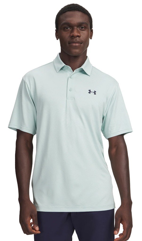 Under Armour Playoff Jacquard men's polo, enamel blue/illusion green