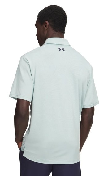 Under Armour Playoff Jacquard men's polo, enamel blue/illusion green
