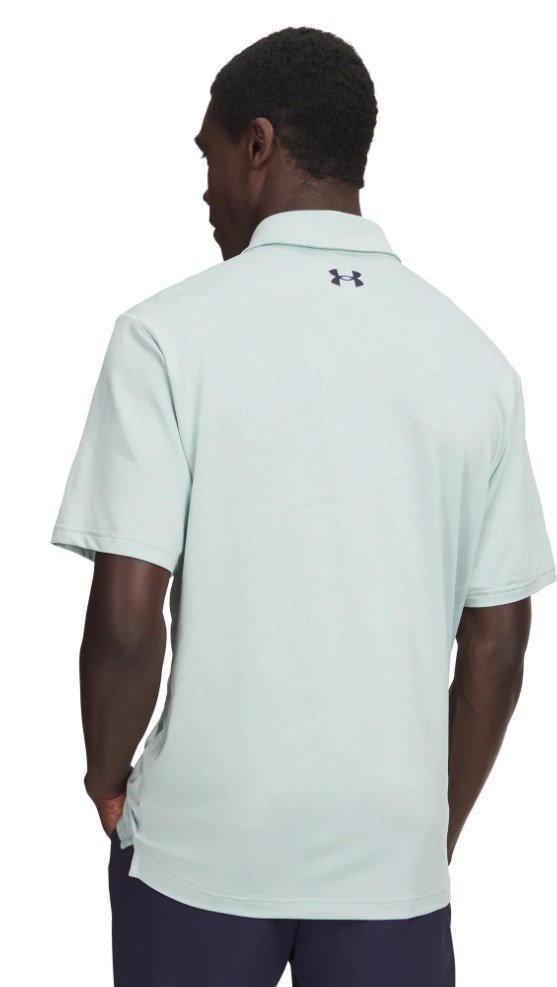 Under Armour Playoff Jacquard men's polo, enamel blue/illusion green