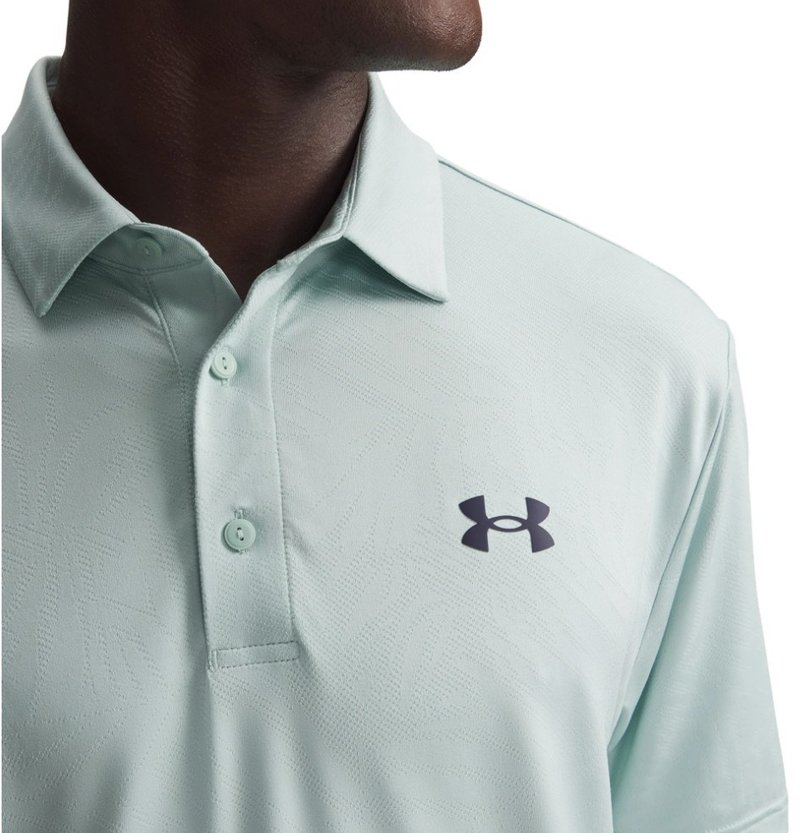 Under Armour Playoff Jacquard men's polo, enamel blue/illusion green