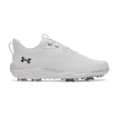 Under Armour Drive Pro Clone mens golf shoes, white/metallic gunmetal