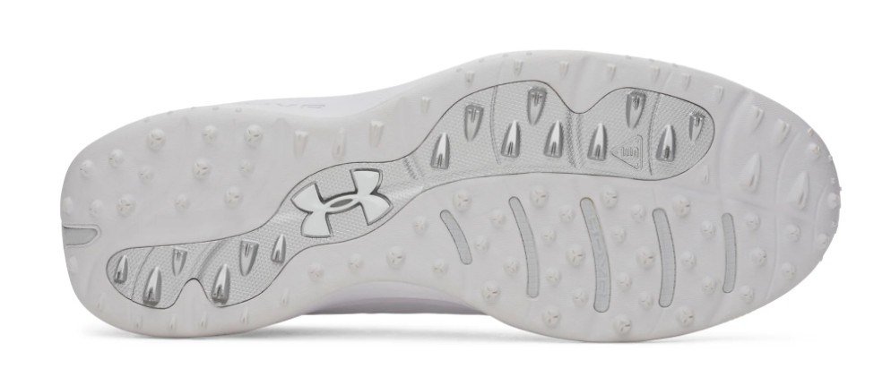 Under Armour Drive Pro Clone Spikeless mens golf shoes, white/metallic gunmetal