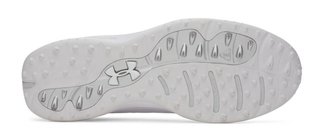 Under Armour Drive Pro Clone Spikeless mens golf shoes, white/metallic gunmetal