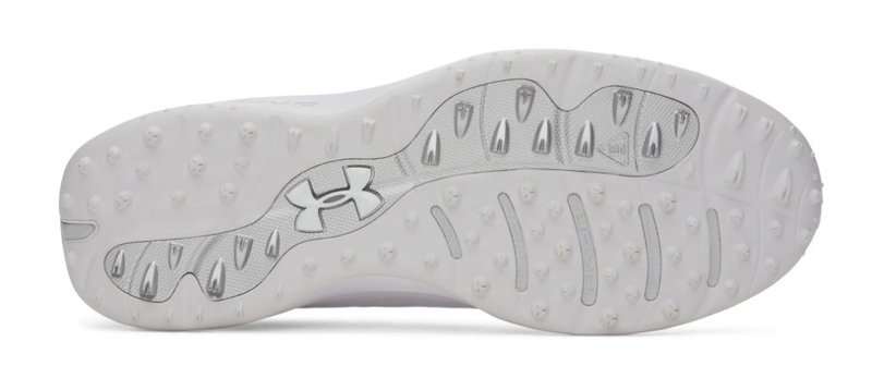 Under Armour Drive Pro Clone Spikeless mens golf shoes, white/metallic gunmetal