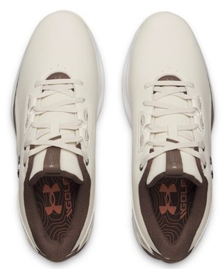 Under Armour Drive Fade 2 Spikeless mens golf shoes, stone/metallic silver