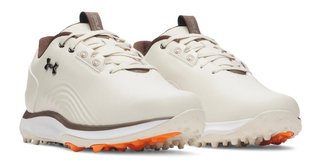 Under Armour Drive Fade 2 Spikeless mens golf shoes, stone/metallic silver