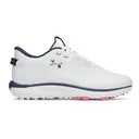 Under Armour Drive Fade 2 Spikeless ladies golf shoes, white/metallic silver