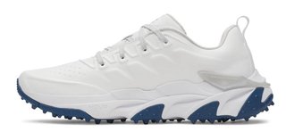 Under Armour Halo Tour Spikeless mens golf shoes, white/metallic silver