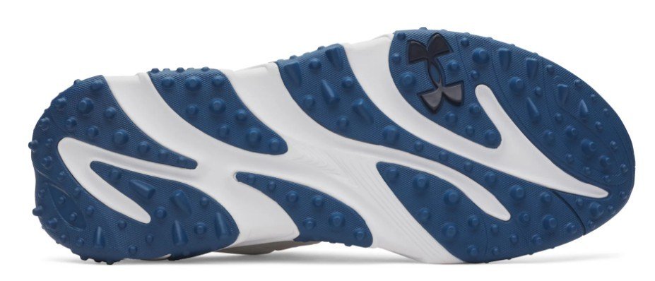 Under Armour Halo Tour Spikeless mens golf shoes, white/metallic silver