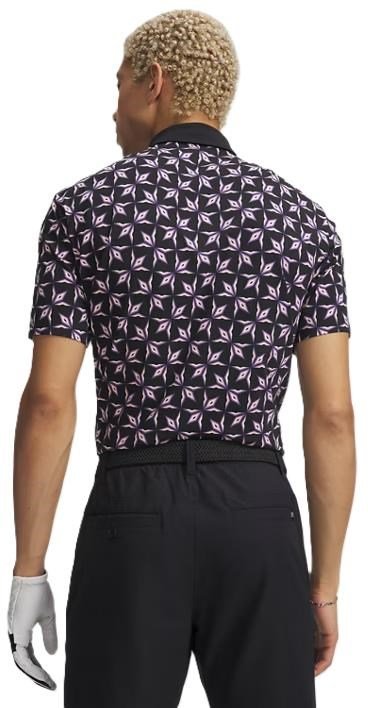 Under Armour ArmourDry Printed men's polo, black/posh pink/white