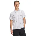 Under Armour ArmourDry Printed men's polo, white/rack green/black