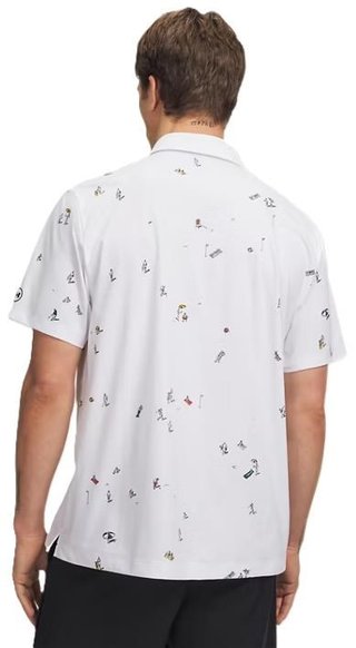 Under Armour ArmourDry Printed men's polo, white/rack green/black