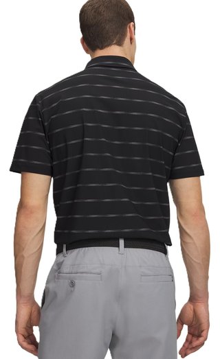 Under Armour Drive Chill Printed men's polo, black/castlerock/halo gray