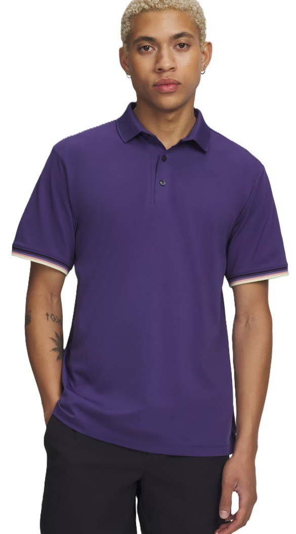 Under Armour Dry Pique men's polo, mystical purple/black